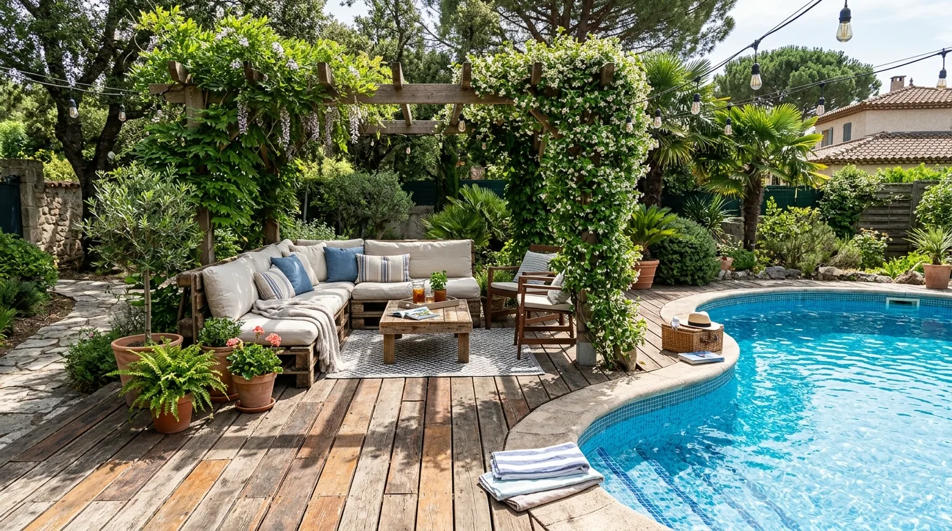 Wraparound Pallet Pool Deck